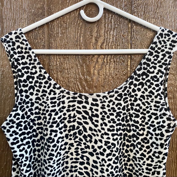 Vintage Leopard Fuzzy Textured Tank Top Medium - Picture 8 of 8